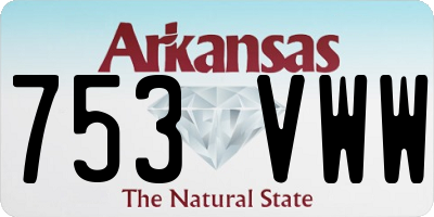 AR license plate 753VWW