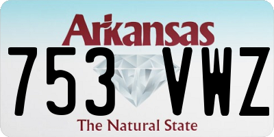 AR license plate 753VWZ