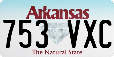 AR license plate 753VXC