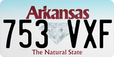 AR license plate 753VXF