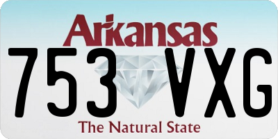AR license plate 753VXG