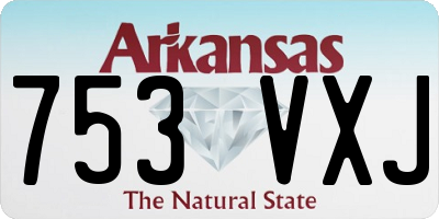 AR license plate 753VXJ