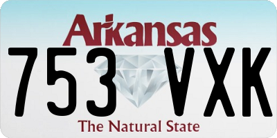 AR license plate 753VXK
