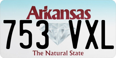AR license plate 753VXL