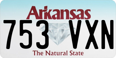 AR license plate 753VXN