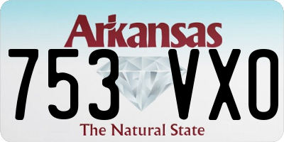 AR license plate 753VXO