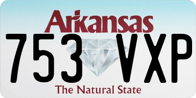 AR license plate 753VXP