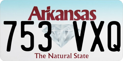 AR license plate 753VXQ