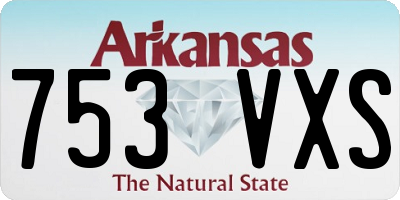 AR license plate 753VXS