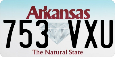 AR license plate 753VXU