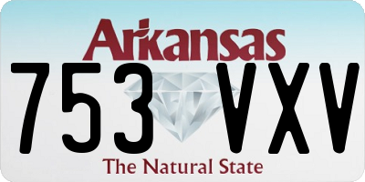AR license plate 753VXV