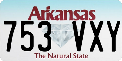 AR license plate 753VXY