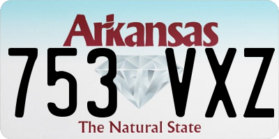 AR license plate 753VXZ