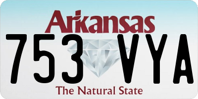 AR license plate 753VYA