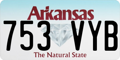 AR license plate 753VYB