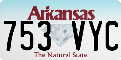 AR license plate 753VYC