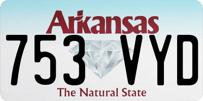 AR license plate 753VYD