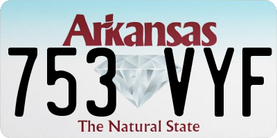 AR license plate 753VYF