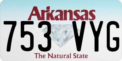 AR license plate 753VYG