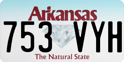 AR license plate 753VYH