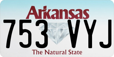 AR license plate 753VYJ
