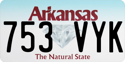 AR license plate 753VYK