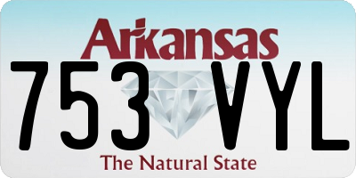 AR license plate 753VYL