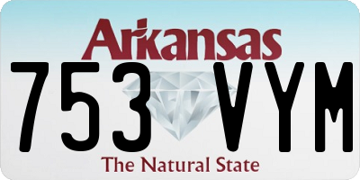 AR license plate 753VYM