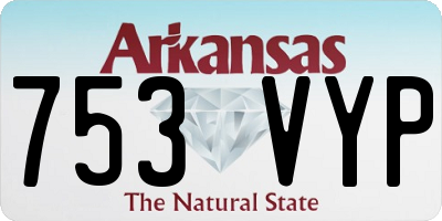 AR license plate 753VYP