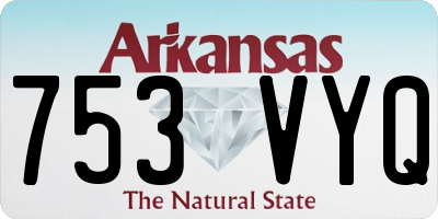 AR license plate 753VYQ