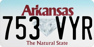 AR license plate 753VYR