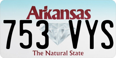 AR license plate 753VYS