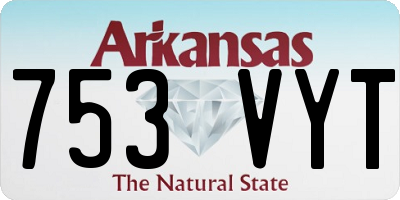 AR license plate 753VYT