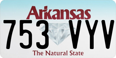 AR license plate 753VYV