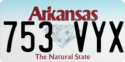 AR license plate 753VYX