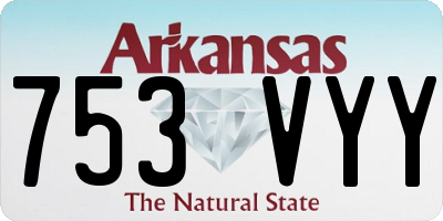 AR license plate 753VYY