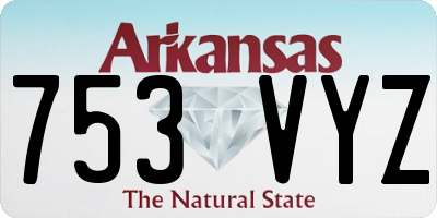 AR license plate 753VYZ