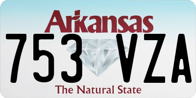 AR license plate 753VZA