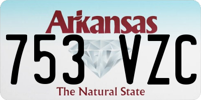 AR license plate 753VZC