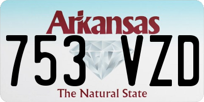 AR license plate 753VZD