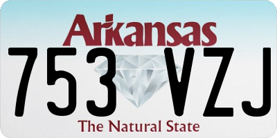 AR license plate 753VZJ