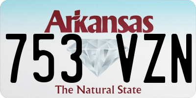 AR license plate 753VZN