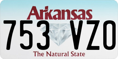 AR license plate 753VZO
