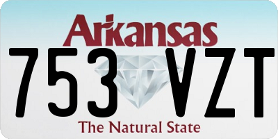 AR license plate 753VZT