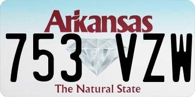 AR license plate 753VZW
