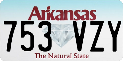 AR license plate 753VZY