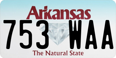 AR license plate 753WAA