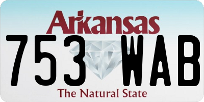 AR license plate 753WAB