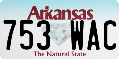 AR license plate 753WAC