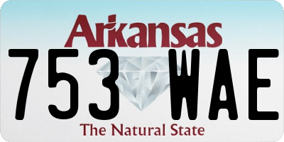 AR license plate 753WAE